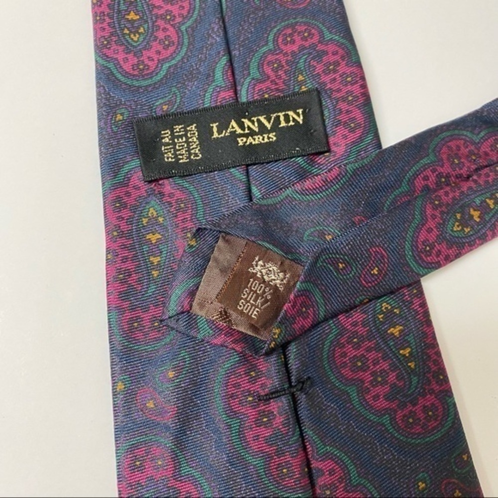 Lanvin Paris Silk Tie.